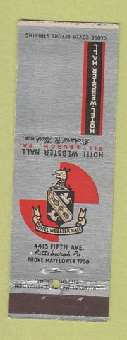 Matchbook Cover - Hotel Webster Hall Pittsburgh PA