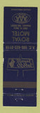 Matchbook Cover - Royal Motel Roswell NM WEAR