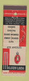 Matchbook Cover - Melody Lane Hollywood Los Angeles CA