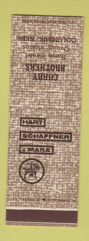 Matchbook Cover - Hart Schaffner Marx Men's Clothes Columbus NE