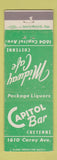 Matchbook Cover - Capitol Bar Cheyenne WY