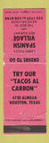 Matchbook Cover - Larry Pico's Spanish Village Mexican Houston TX WEAR