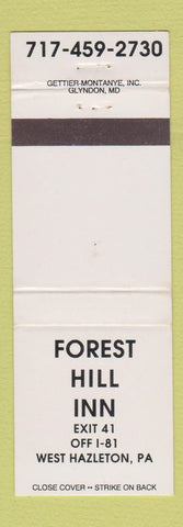 Matchbook Cover - Forest Hill Inn West Hazleton PA