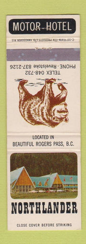 Matchbook Cover - Northlander Hotel Motel Revelstone BC Rogers Pass