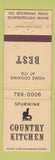Matchbook Cover - Spurwick Country Kitchen Scarborough ME WEAR