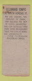 Matchbook Cover - Illinois Cafe Waukegan IL DQ BOBTAIL