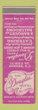 Matchbook Cover - Douglas Hotel Newark NJ