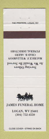 Matchbook Cover - James Funeral Home Logan WV