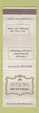 Matchbook Cover - Anthony House Washington DC WEAR