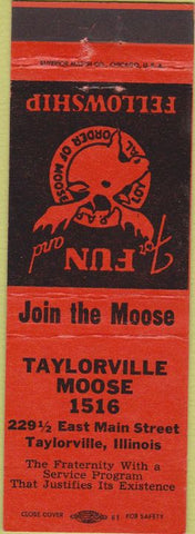 Matchbook Cover - Matchbook Cover Moose Lodge Taylorville IL