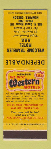 Matchbook Cover - Best Western Welcome Traveler Motel Newport OR