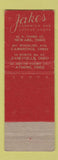 Matchbook Cover - Jake's Sandwich Shops Newark Cambridge Athens Zanesville OH