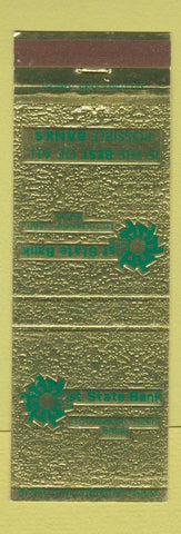 Matchbook Cover - 1st State Bank Gothenburg NE