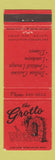 Matchbook Cover - The Grotto Italian Fairview NJ