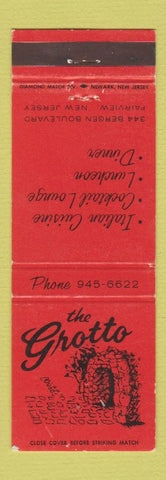 Matchbook Cover - The Grotto Italian Fairview NJ