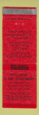 Matchbook Cover - Nu Look Cleaners Front Royal VA
