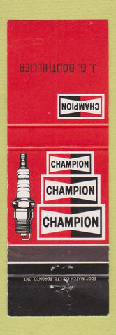 Matchbook Cover - Champion Spark Plubs JG Bouthillier Canada