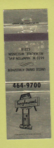 Matchbook Cover - Tanglewood Restaurant Milwaukee WI WORN GOLD