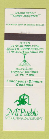 Matchbook Cover - Mi Pueblo Mexican Chicago Ridge IL