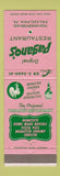 Matchbook Cover - Pagano's Restaurant Philadelphia PA