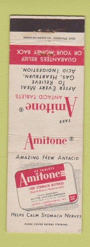Matchbook Cover - Amitone Stomach Ache Tablets