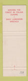 Matchbook Cover - Lido Cafe Pizza Lynn MA