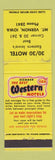 Matchbook Cover - Best Western Motel 30 30 Motel Mount Vernon IA WEAR