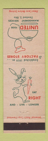 Matchbook Cover - United Food Management Cleveland OH