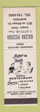Matchbook Cover - Kalena Pizza Montreal QC