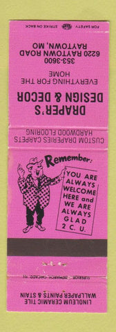 Matchbook Cover - Draper's Design Decor Raytown MO