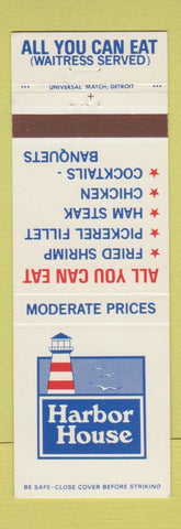 Matchbook Cover - Harbor House  Redford Clawson Bay City Roseville MI