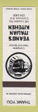 Matchbook Cover - Veano's Italian Kitchen Concord NH