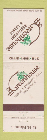 Matchbook Cover - The Greenhouse Palatine IL WEAR