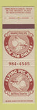 Matchbook Cover - Flying Pig Pub Montgomery OH