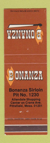 Matchbook Cover - Bonanza Sirloin Pit Pittsfield MA