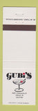 Matchbook Cover - Gubi's Elkhart IN