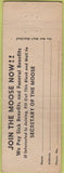 Matchbook Cover - Matchbook Cover Moose Lodge Altoona PA