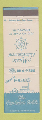 Matchbook Cover - Jimmie Fulton's Captain's Table Chicago IL