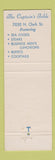 Matchbook Cover - Jimmie Fulton's Captain's Table Chicago IL