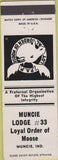 Matchbook Cover - Matchbook Cover Moose Lodge Muncie IN