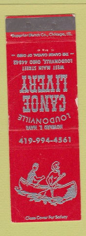 Matchbook Cover - Canoe Livery Loudonville OH WEAR