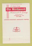 Matchbook Cover - Birchwood Restaurant Lounge Riverhead NY 40 Strike