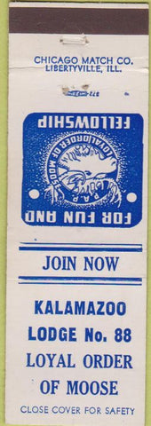 Matchbook Cover - Matchbook Cover Moose Lodge Kalamazoo MI
