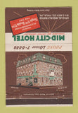 Matchbook Cover - Mid City Hotel Philadelphia PA 40 Strike