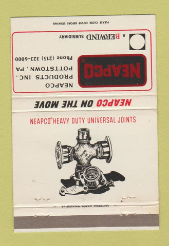 Matchbook Cover - Neapco Products Pottstown PA Universal Joints 40 Strike