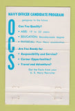 Matchbook Cover - Navy Recruiting Office Program WORN 40 Strike