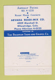 Matchbook Cover - Brannan Sand Gravel Denver Colorado 40 Strike