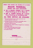 Matchbook Cover - Main Federal Savings Loan Columbus OH 40 Strike