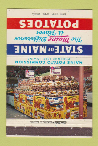 Matchbook Cover - State of Maine Potatoes Presque Isle ME 40 Strike