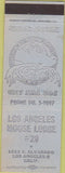 Matchbook Cover - Matchbook Cover Moose Lodge Los Angeles CA light blue